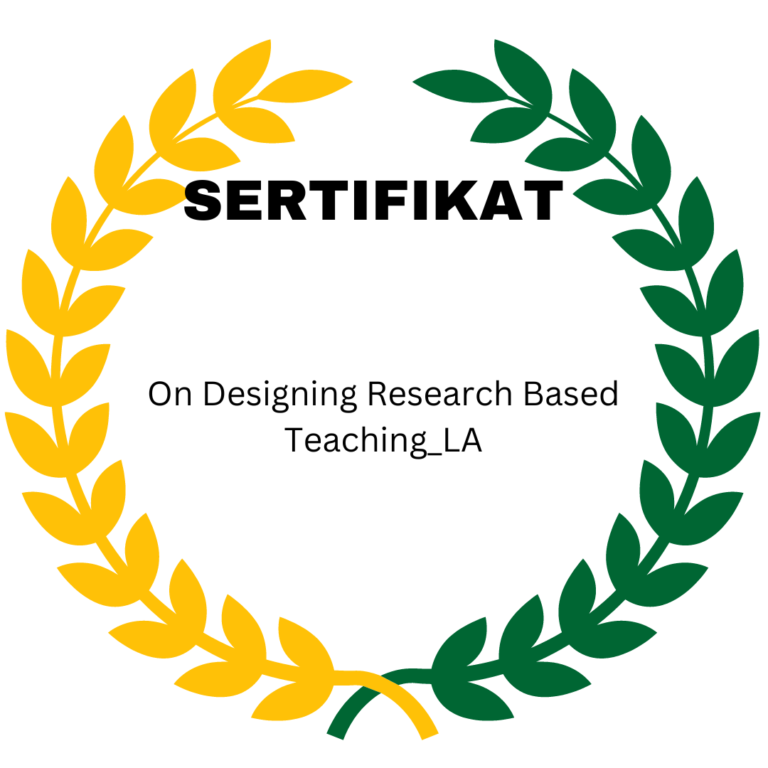 SERTIFIKAT WORKSHOP ON DESIGNING RESEARCH BASED TEACHING LA