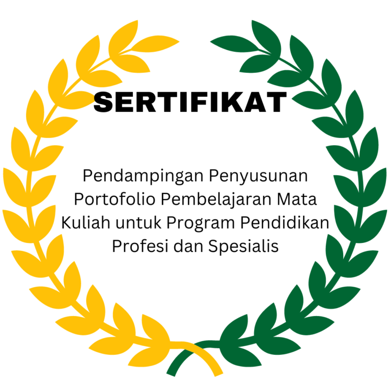 PENDAMPINGAN PENYUSUNAN PORTOFOLIO PEMBELAJARAN MATA KULIAH UNTUK PROGRAM PENDIDIKAN PROFESI DAN SPESIALIS